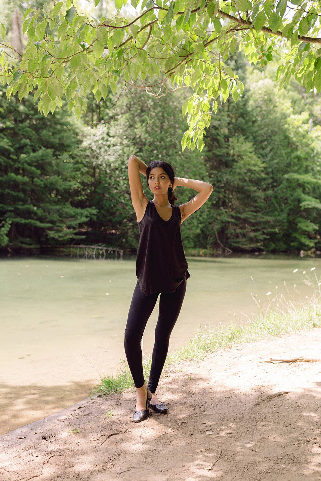 BLACK BAMBOO LEGGINGS