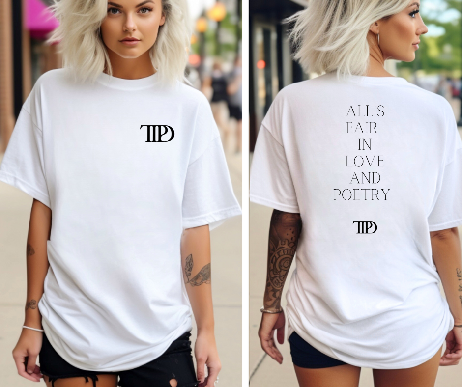 THE TORTURED POETS DEPT FRONT AND BACK GRAPHIC TEE
